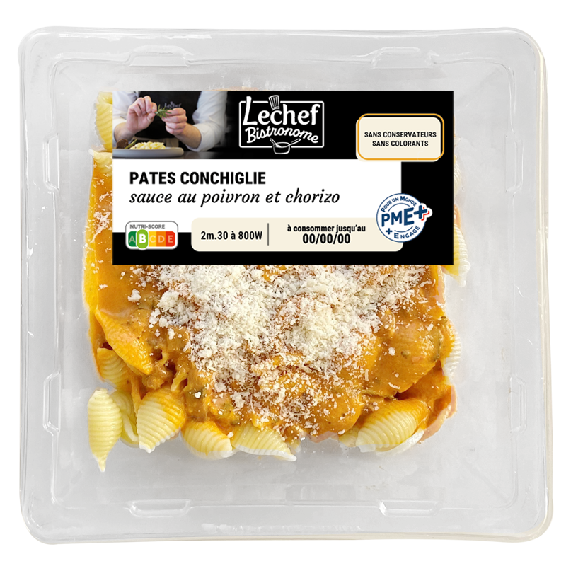 lechef-bistronome-recettes-pates_conchiglie_sauce_poivrosn_chorizo